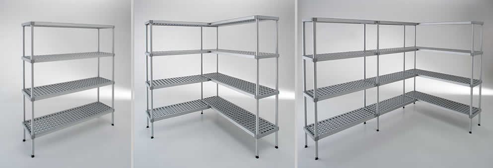 Modular shelf for cold rooms