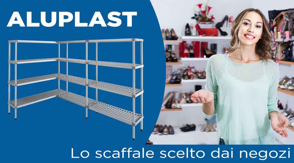 Scaffali per negozi modlelo ALUPLAST Scaffali per negozi modello ALUPLAST