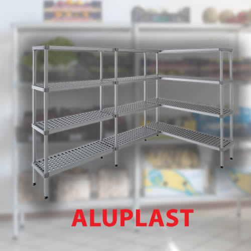 Scaffali Aluplast di Brescancin in alluminio e plastica Scaffali Aluplast di Brescancin in alluminio e plastica
