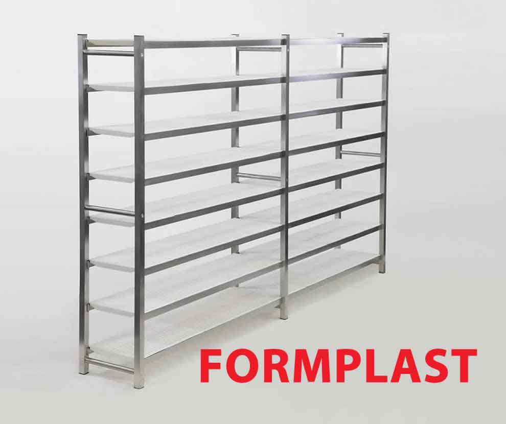 Professional stainless steel shelves for cheese maturing