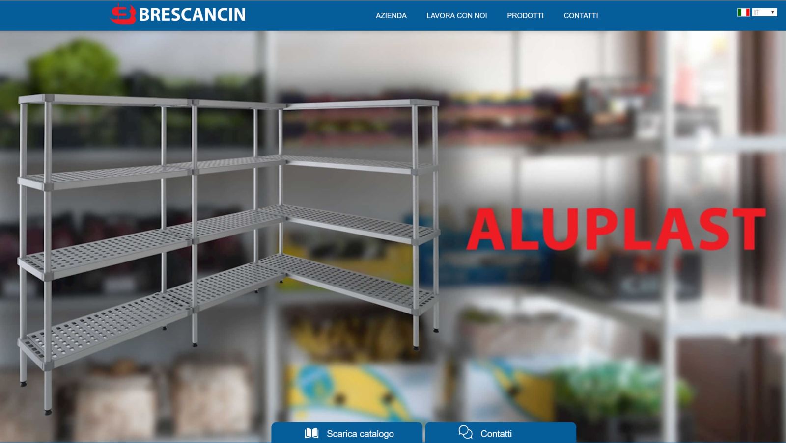Our site where you can learn about all the Brescancin production: shelves, frames for tables, logs and sinks, leveling feet, table legs