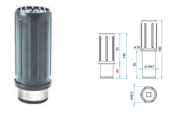 PIEDI REGOLABILI 1”3/4 PER TUBO Ø 60 mm - Brescancin